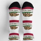 Vrouwen duurzame sokken met vlag van Californië (Top)