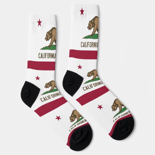 Vrouwen duurzame sokken met vlag van Californië (Rechts)