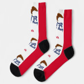 Vrouwen duurzame sokken met vlag van Iowa (Links)