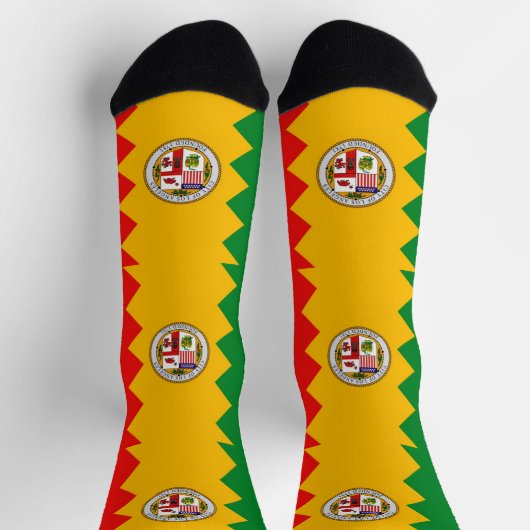 Vrouwen duurzame sokken met vlag van Los Angeles (Top)