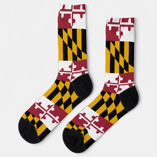 Vrouwen duurzame sokken met vlag van Maryland (Links)