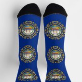 Vrouwen duurzame sokken met vlag van New Hampshire (Top)