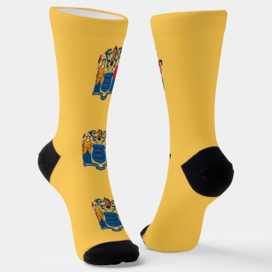 Vrouwen duurzame sokken met vlag van New Jersey (Gebogen)