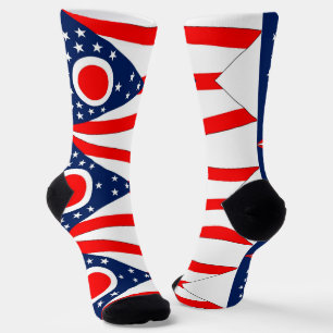 Vrouwen duurzame sokken met vlag van Ohio