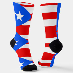 Vrouwen duurzame sokken met vlag van Puerto Rico