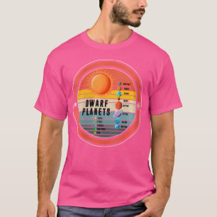 Vrouwen Dwerg Planeten Wetenschap Ruimte Zonne-Ast T-shirt