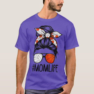 Vrouwen Dy Mama Life Volleyball Basketball Moeders T-shirt