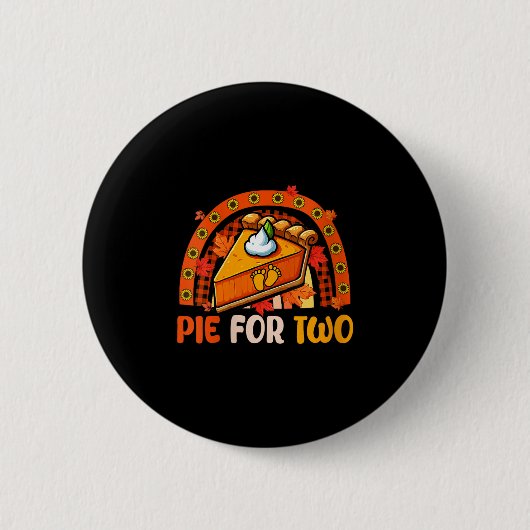 Vrouwen E Grappige Joke Voor Twee Thanksgiving Zwa Ronde Button 5,7 Cm (Voorkant)
