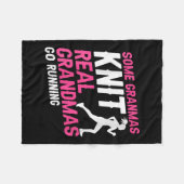 Vrouwen Echte Oma's Die Grappige Atletische Senior Fleece Deken (Voorkant (Horizontaal))