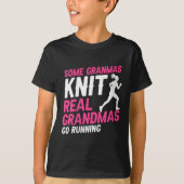 Vrouwen Echte Oma's Die Grappige Atletische Senior T-shirt (Voorkant)