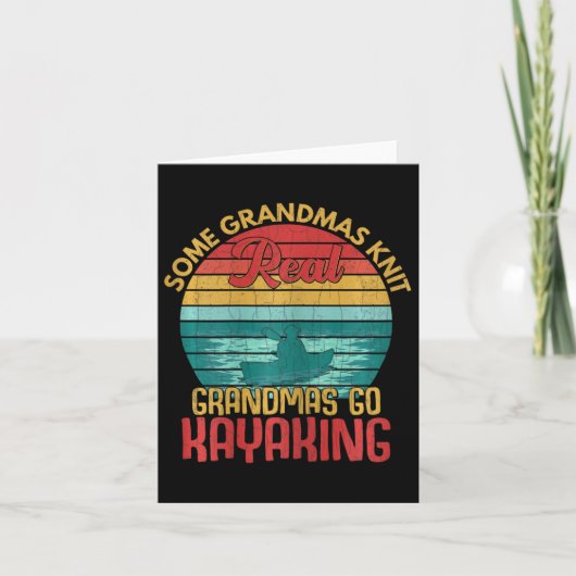 Vrouwen Echte Oma's Ga Kajakken Leuke Kajak Kajake Kaart (Voorkant)