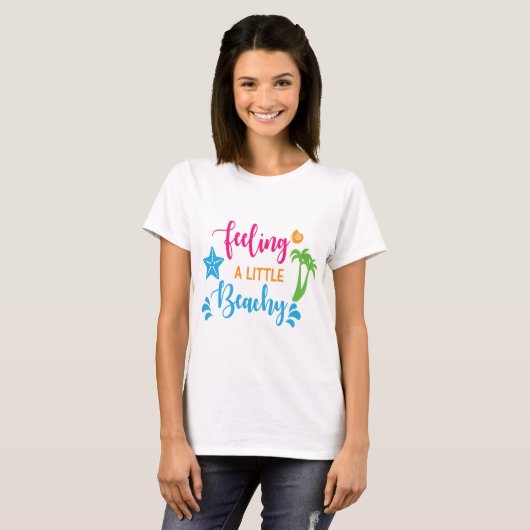 Vrouwen Een Beachy T-shirt (Voorkant volledig)