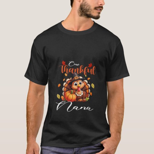 Vrouwen Een Dankbare Nana Pompoen Herfst Herfst Da T-shirt (Voorkant)