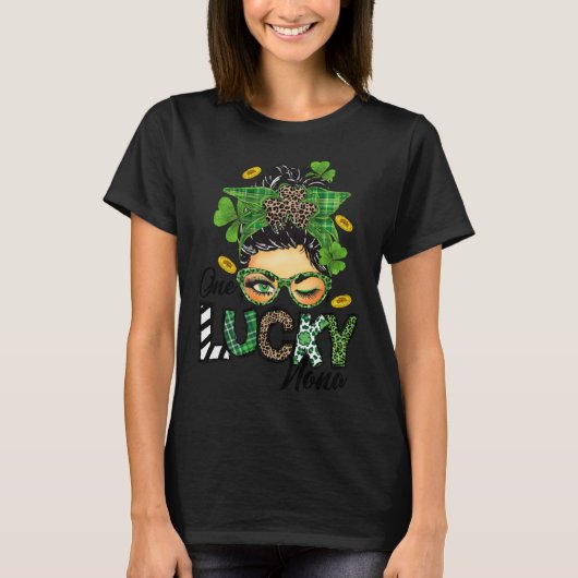 Vrouwen Een Gelukkig Nona St Patricks Dag Moeder S T-shirt (Voorkant)