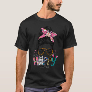 Vrouwen Een Hoppy Nana Messy Bun Gelukkig Paasei T-shirt