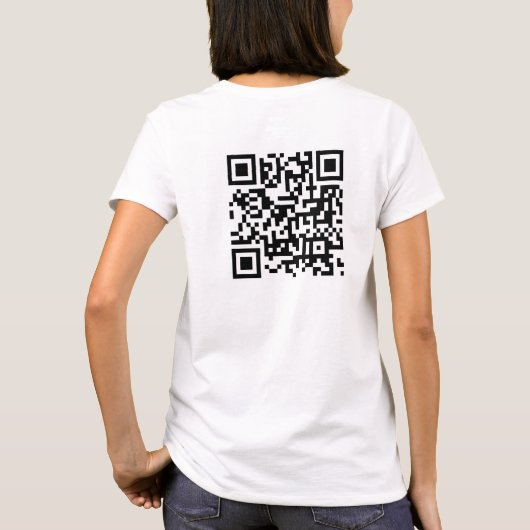 Vrouwen Eenvoudige Scan Me QR Code Dubbelzijdige P T-shirt (Achterkant)
