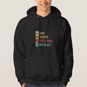 Vrouwen Eet Slaap Jiu Jitsu Herhaal Braziliaanse J Hoodie