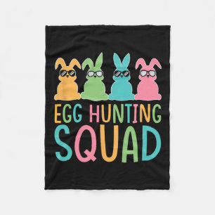 Vrouwen Ei Jacht Squad Crew Familie Gelukkig Pasen Fleece Deken