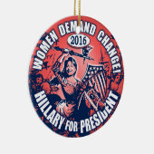 Vrouwen eisen Hillary 2016 Keramisch Ornament (Rechts)