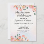 Vrouwen Elegant Bloemen Pensioen Viering Kaart (Voorkant)