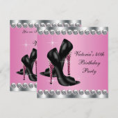 Vrouwen Elegant Chic Pink Leopard Verjaardagsfeest Kaart (Voorkant / Achterkant)