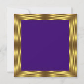 Vrouwen Elegant Paarse Gouden Verjaardagsfeest Kaart (Achterkant)
