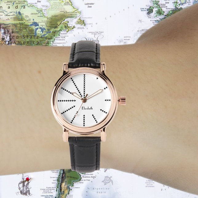 Vrouwen Elegant  Stijlvol Roos Goud Monogram Horloge (Womens Elegant Vintage Stylish Rose Gold Monogram Watch)