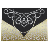 Vrouwen Elegant Zwart Goud Diamant Groot Cadeauzakje (Voorkant)