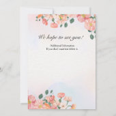 Vrouwen Elegante Bloemen 50ste Verjaardag Viering Kaart (Achterkant)