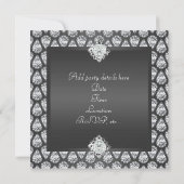 Vrouwen Elegante Diamanten Verjaardag Uitnodiging (Achterkant)