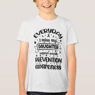 Vrouwen elke dag dat ik mijn dochter mis, onderste Tri-Blend shirt