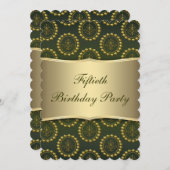 Vrouwen Emerald Green Verjaardagsfeest Kaart (Voorkant / Achterkant)