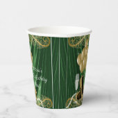 Vrouwen Emerald Groen Goud Verjaardagsfeestje Papi Papieren Bekers (Rechts)