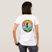 Vrouwen empoweren, Mensheid empoweren Dames Basic T-shirt (Achterkant volledig)