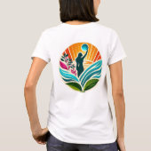 Vrouwen empoweren, Mensheid empoweren Dames Basic T-shirt (Achterkant)