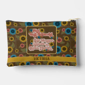 Vrouwen Empowerment Retro 60s & 70s Floral Geel Etui (Achterkant)