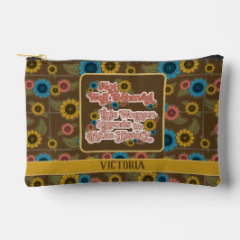 Vrouwen Empowerment Retro 60s & 70s Floral Geel Etui