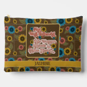 Vrouwen Empowerment Retro 60s & 70s Floral Geel Etui (Voorkant)