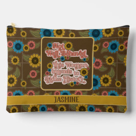 Vrouwen Empowerment Retro 60s & 70s Floral Geel Etui