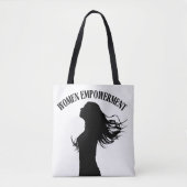 Vrouwen Empowerment Silhouette Canvas tas (Voorkant)