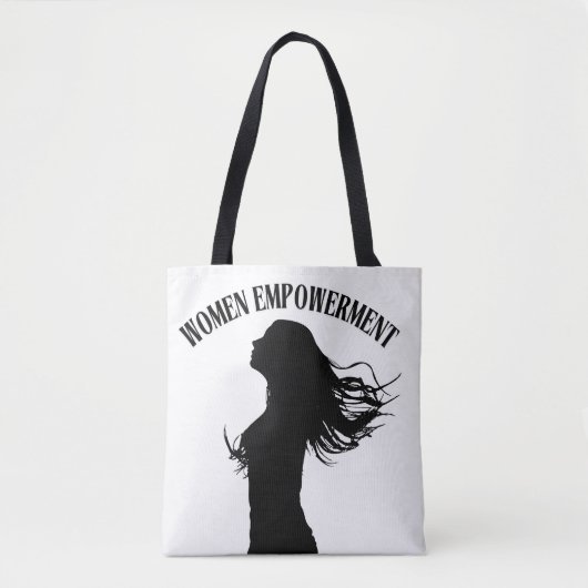 Vrouwen Empowerment Silhouette Canvas tas (Voorkant)