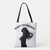 Vrouwen Empowerment Silhouette Canvas tas (Achterkant)