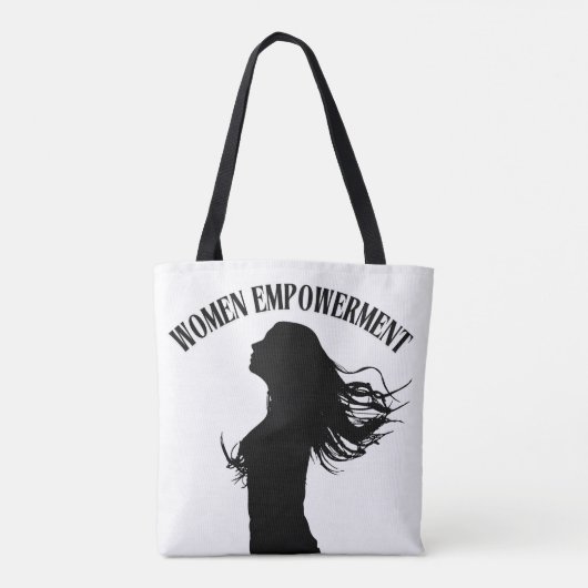 Vrouwen Empowerment Silhouette Canvas tas (Achterkant)