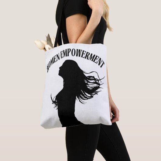 Vrouwen Empowerment Silhouette Canvas tas (Dichtbij)