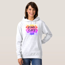 Vrouwen "EMS Life" geel roze paarse levensster Hoodie