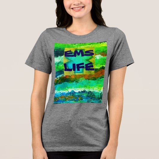Vrouwen EMS Life ster van het leven Tri-Blend Shirt (Voorkant)