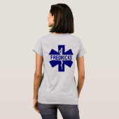 Vrouwen EMT Paramedische Star of Life Aangepaste n T-shirt (Achterkant volledig)