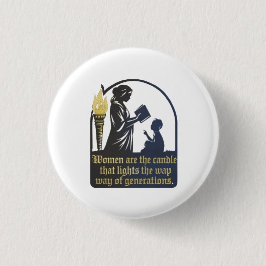 Vrouwen en generatievorming ronde button 3,2 cm (Voorkant)