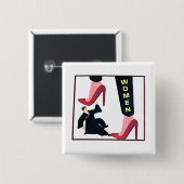 Vrouwen en het hooggerechtshof na 2022 vierkante button 5,1 cm (Voorkant /achterkant)