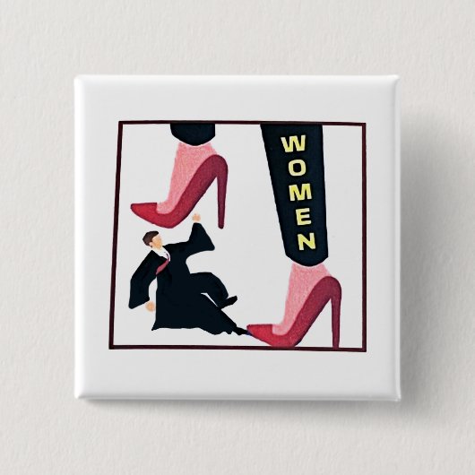 Vrouwen en het hooggerechtshof na 2022 vierkante button 5,1 cm (Voorkant)